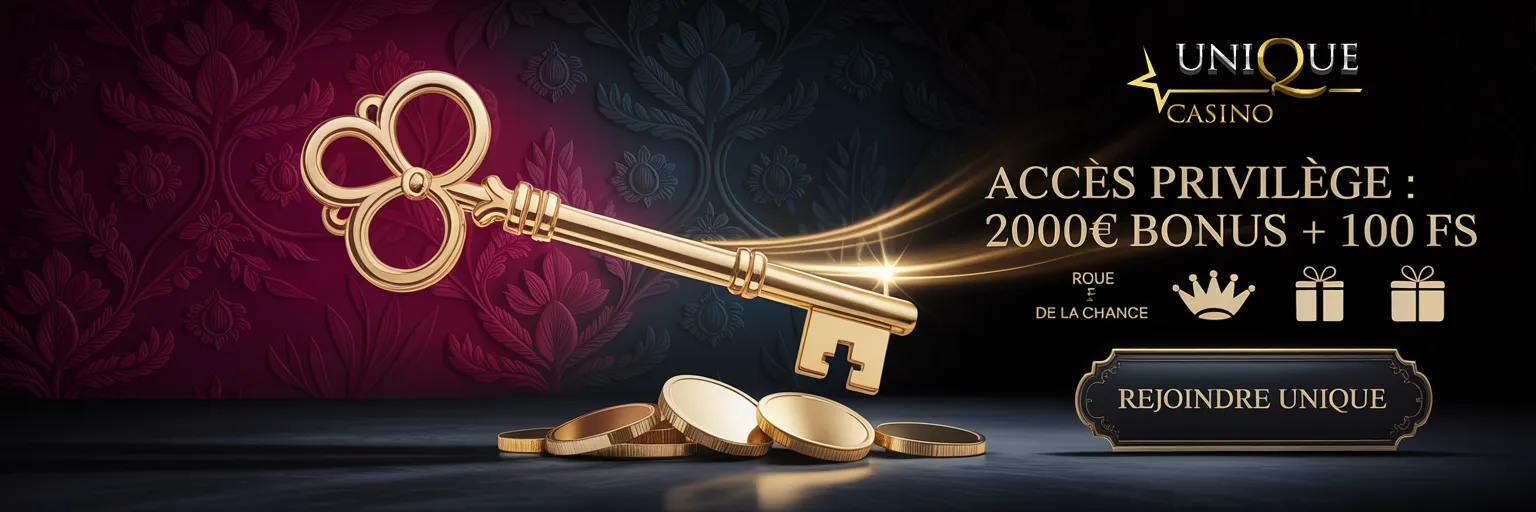 Accès privilège Unique Casino avec bonus et tours gratuits