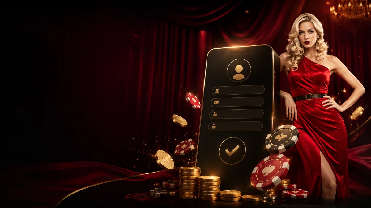 Bannière d'inscription unique pour un casino